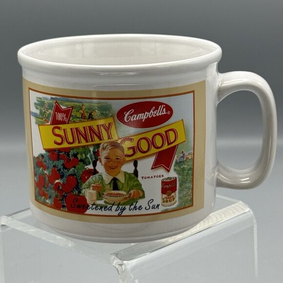 Campbells Advertising Ceramic Soup Chili Mug 2005 Houston Harvest 16 Oz Tomatoes - Picture 1 of 7